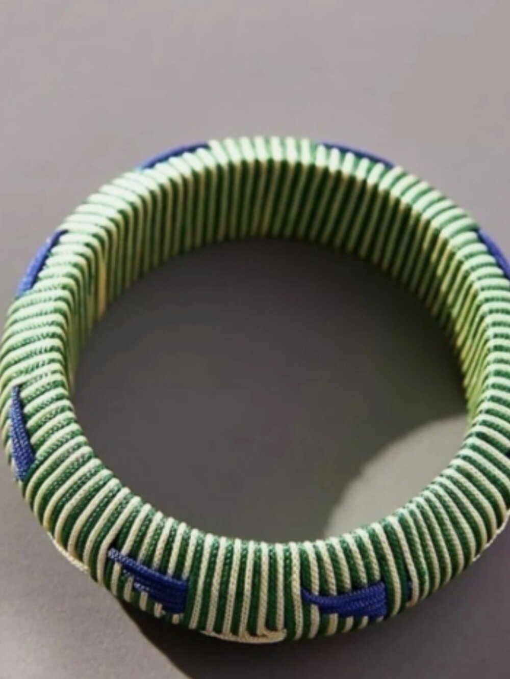 NWT Anthropologie Green and Blue Woven Bangle Bracelet - Picture 1 of 3